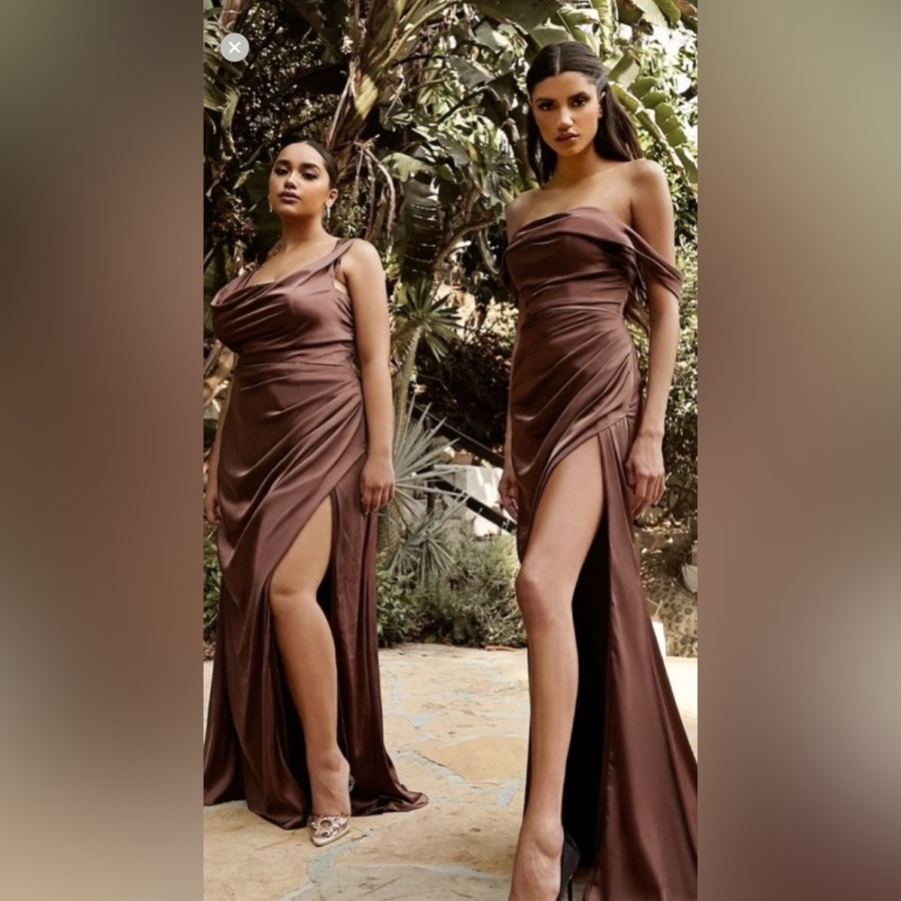 Elegant Brown Evening Gown